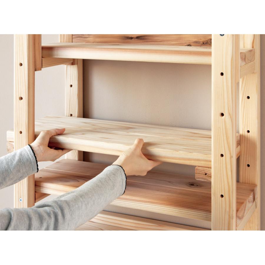 dinos（ディノス） 国産杉頑丈突っ張りラック（本棚） 幅74奥行38cm