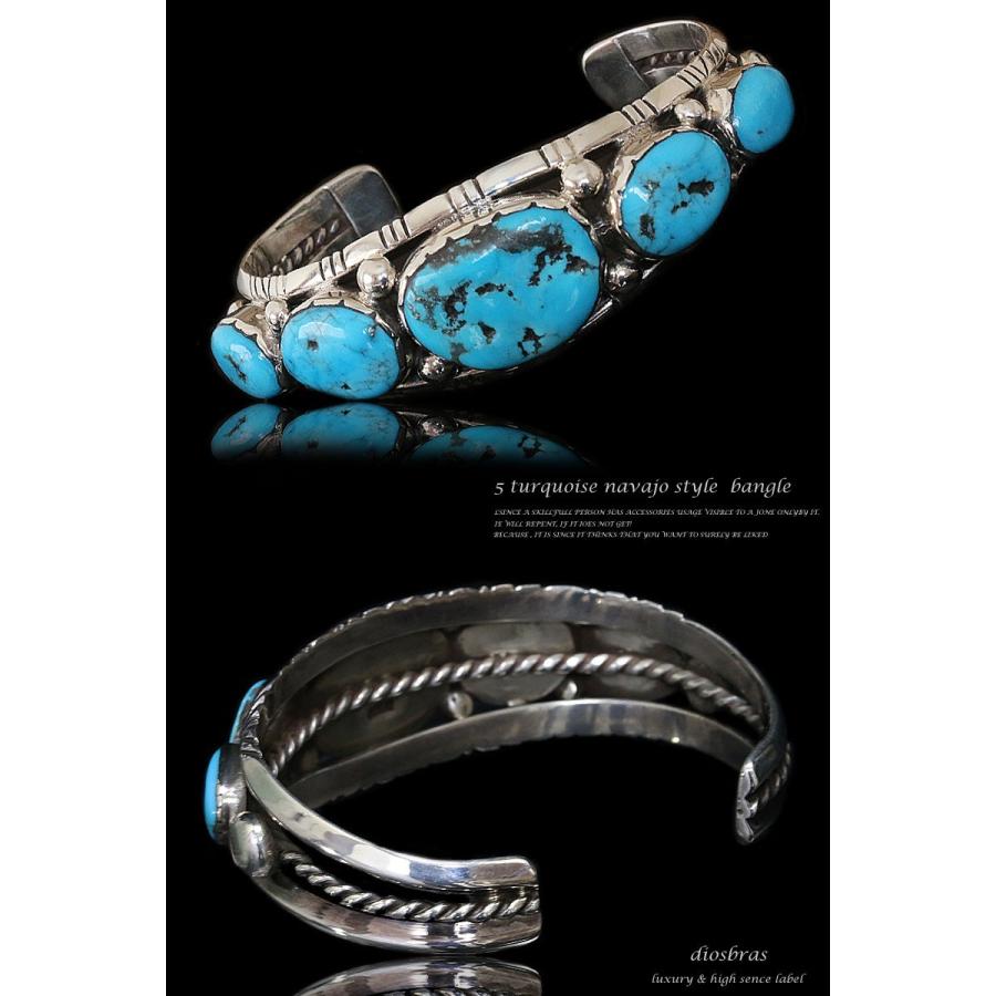 ターコイズ バングル ハンドメイド ナバホ シルバー925 ネイティブ