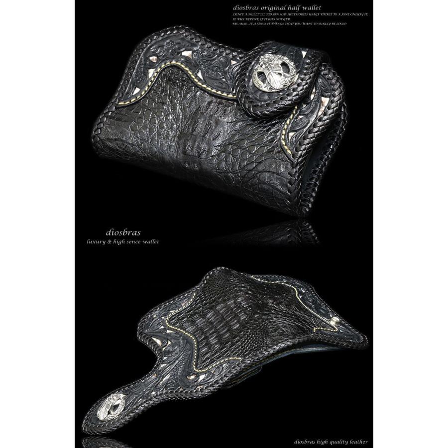 財布 長財布 クロコダイル ワニ革 ワニ皮 レザーウォレット バイカーズ