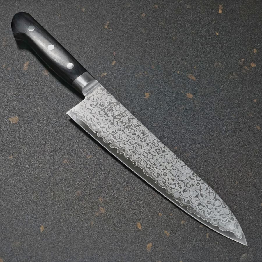 包丁 牛刀 210mm 牛刀包丁 34層ダマスカス V金10号 ステンレス 一心