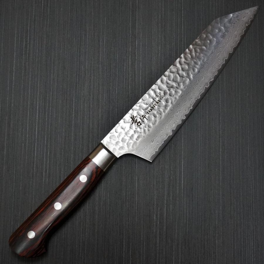 堺孝行 包丁 剣型牛刀 190mm 33層ダマスカス V金10号 ステンレス 槌目