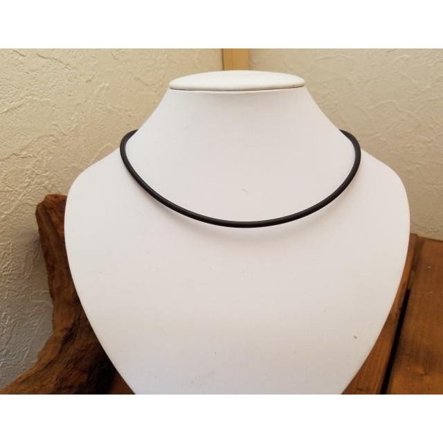 3.0mm/40cm】マグネット ラバーチョーカー シリコンチョーカー 黒