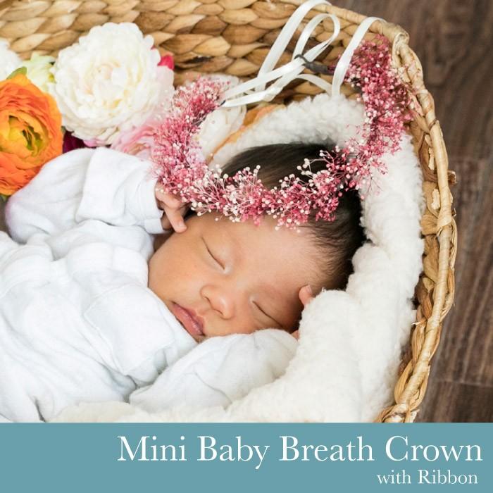 ゆうパケット対応 花冠 かすみ草 ニューボーンフォト グッズ 衣装