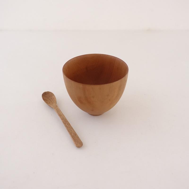 三谷龍二+PERSONA STUDIO *シュガーボウル＆スプーンセット*木製ウッド