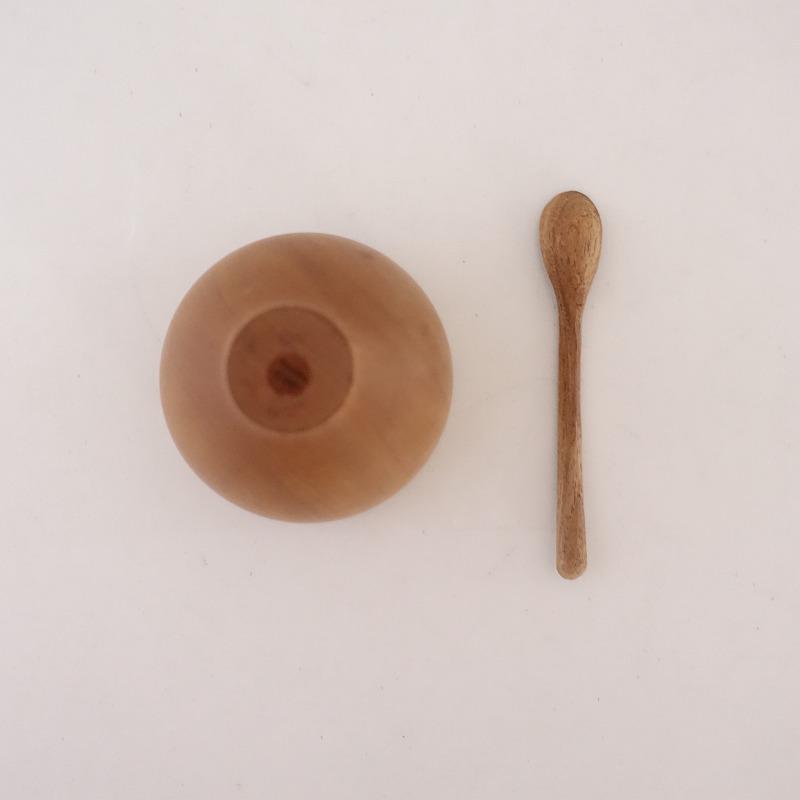 三谷龍二+PERSONA STUDIO *シュガーボウル＆スプーンセット*木製ウッド