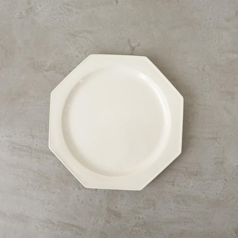 美品】田中直純 *オクトゴナル M*器うつわプレート八角形お皿ホワイト