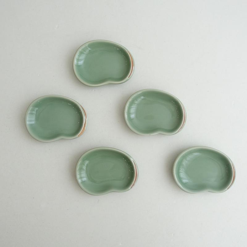 ☆ *たち吉 そら豆 豆皿 5枚セット*緑グリーン小皿お皿和食器橘吉