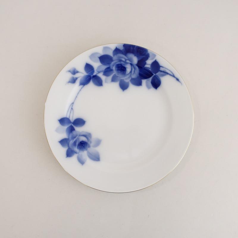 大倉陶園 【定価1.6万】大倉陶園 *ブルーローズ ミート皿 26cm*お皿