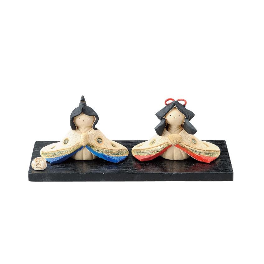 雛人形 コンパクト 陶器 小さい 可愛い ひな人形/ 人形師の手造り