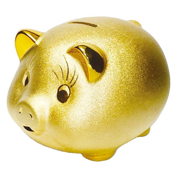 豚 ゴールド 貯金箱/ 金ブタ貯金箱（大） /粗品 販促 景品 縁起 町内会