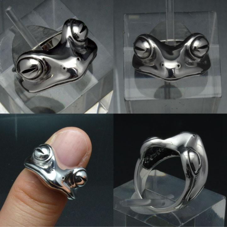 銀の蛙の指輪 ニホンアマガエルリング シルバー925 銀 silver925