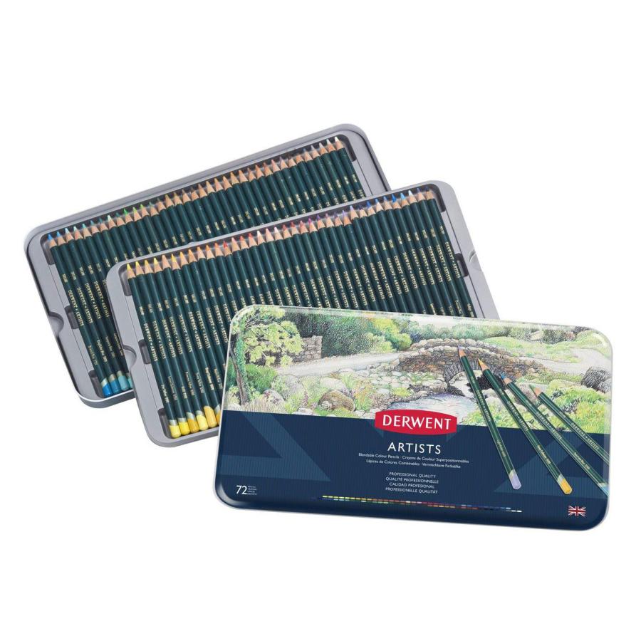 ダーウェント（DERWENT） アーティスト色鉛筆 72色セット 缶入