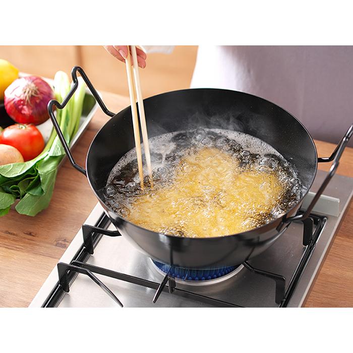 la base ラバーゼ 鉄揚げ鍋 22cmセット LB-098 有元葉子油はね防止