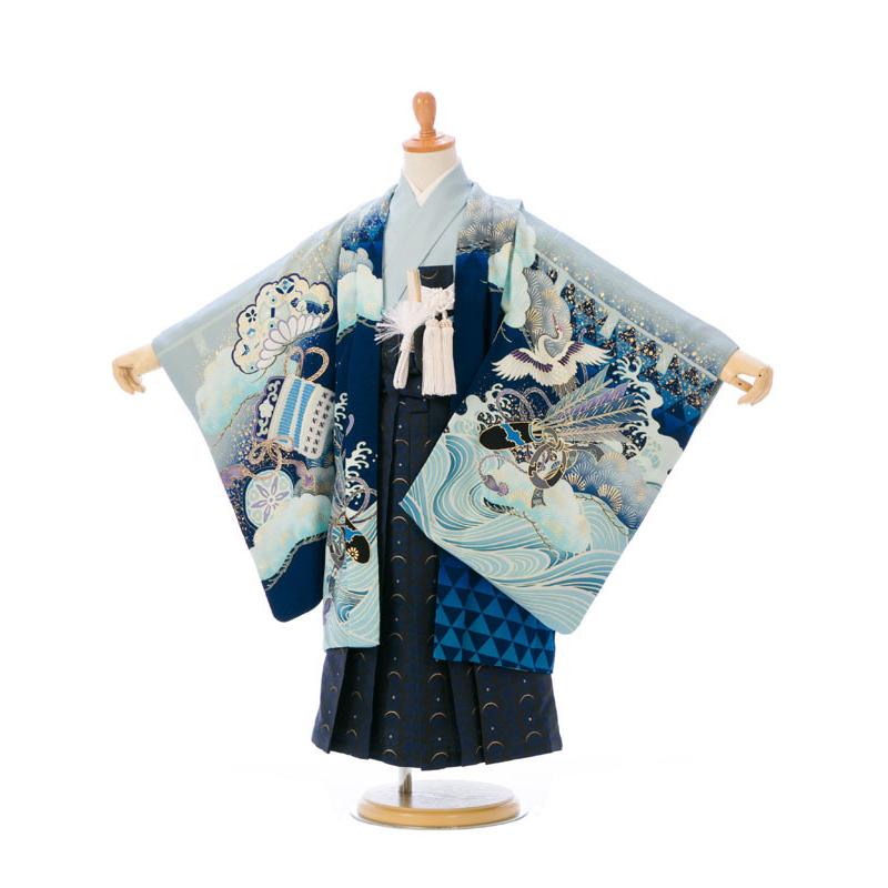 乙葉 七五三着物フルセット(ブルー系)|男の子(5歳) E-5-072 : e-きもの