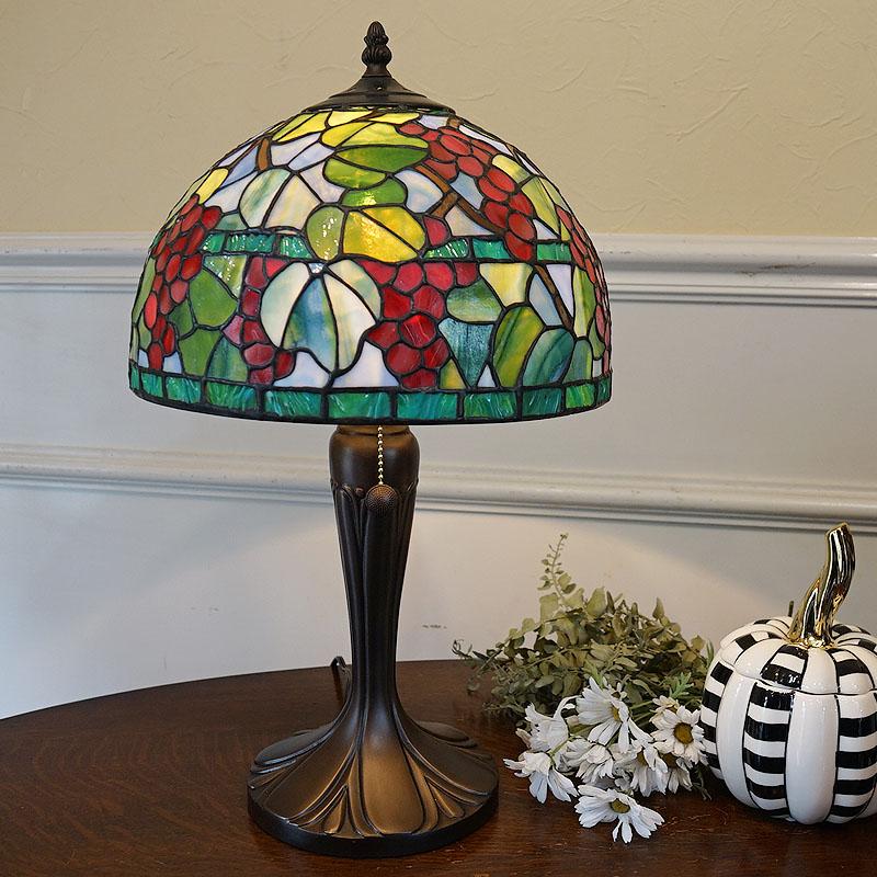 ステンドグラス ランプ 葡萄柄 ブドウ 限定品 シリアルナンバー付