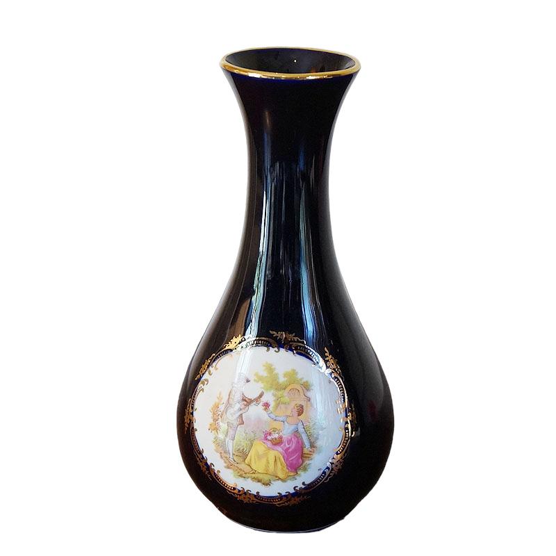 ヴィンテージ フランス製 リモージュキャッスル 花瓶 陶器 フラワー