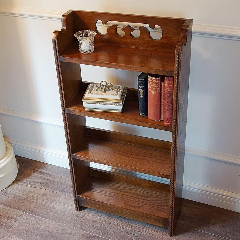 アンティーク家具 リプロダクト 4段 ブックシェルフ オープンシェルフ