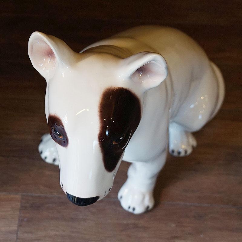 犬の置物 陶犬 陶器製 送料無料 輸入雑貨 玄関 オブジェ おしゃれ