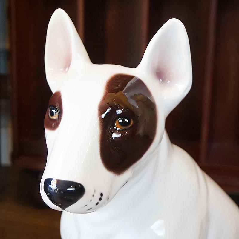 犬の置物 陶犬 陶器製 送料無料 輸入雑貨 玄関 オブジェ おしゃれ