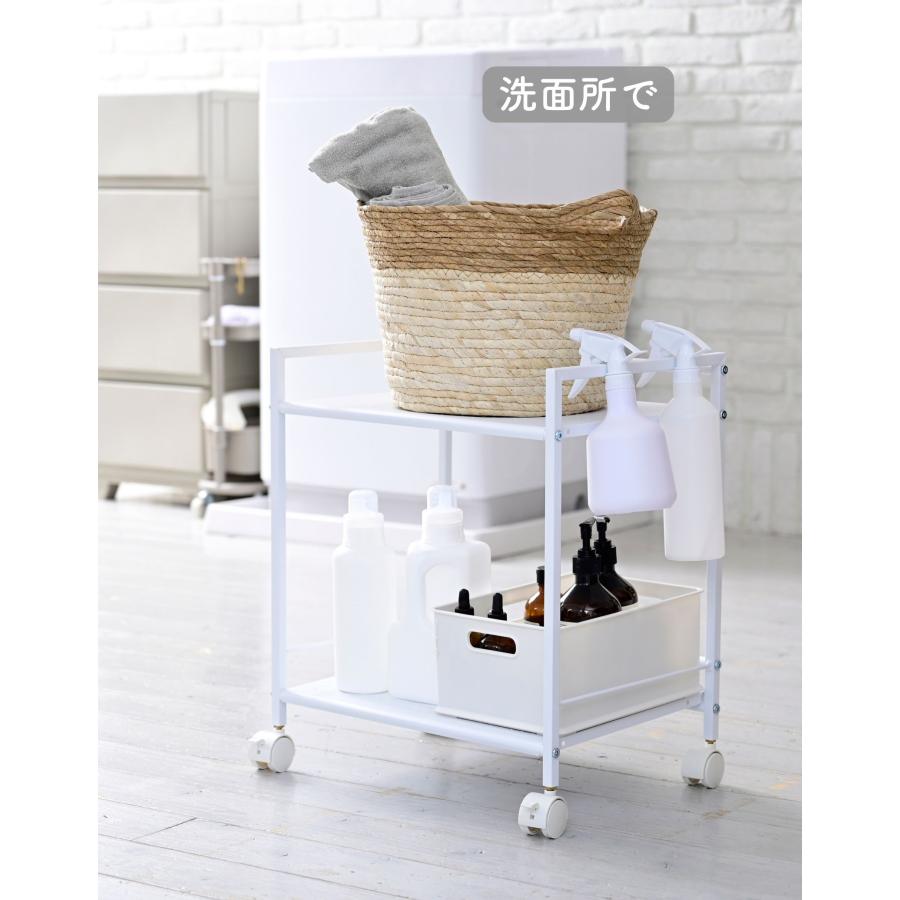 山善（YAMAZEN） キャスター付き スチールラック 2段 CPR-50432C 幅