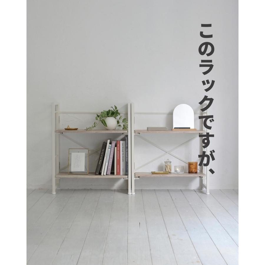 山善（YAMAZEN） 収納ラック 折りたたみ 積み重ね 組立不要 2個組 幅60
