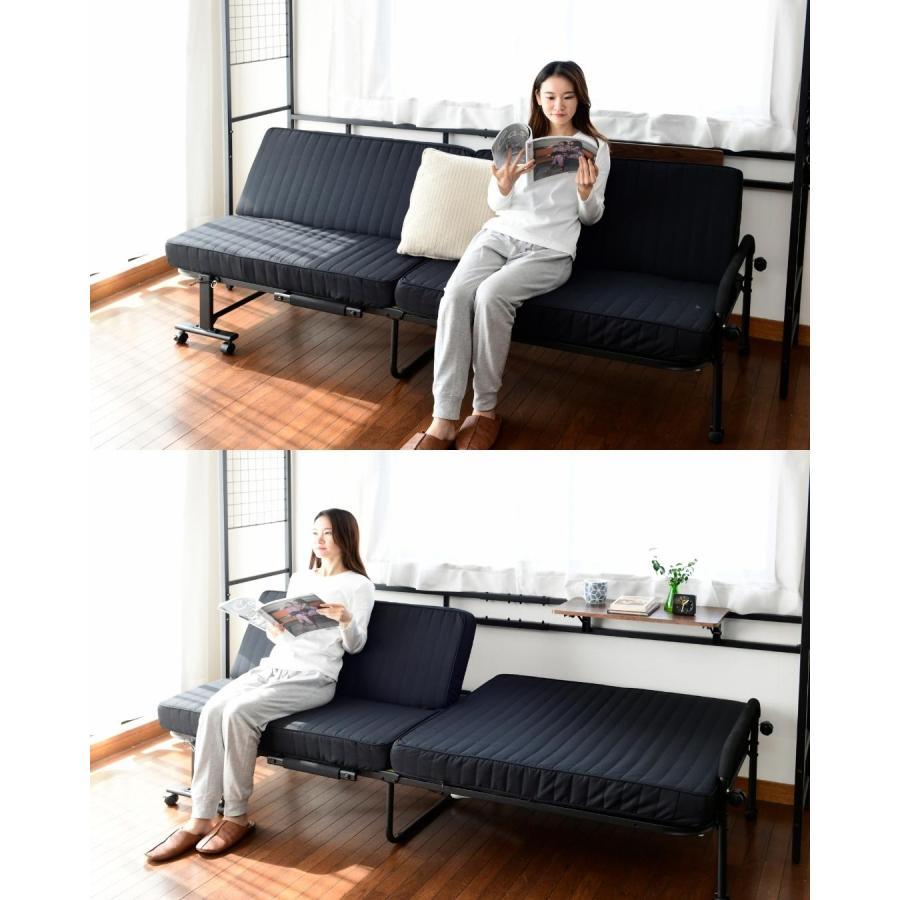 山善（YAMAZEN） ソファーベット ソファーベッド 一人用 折りたたみ