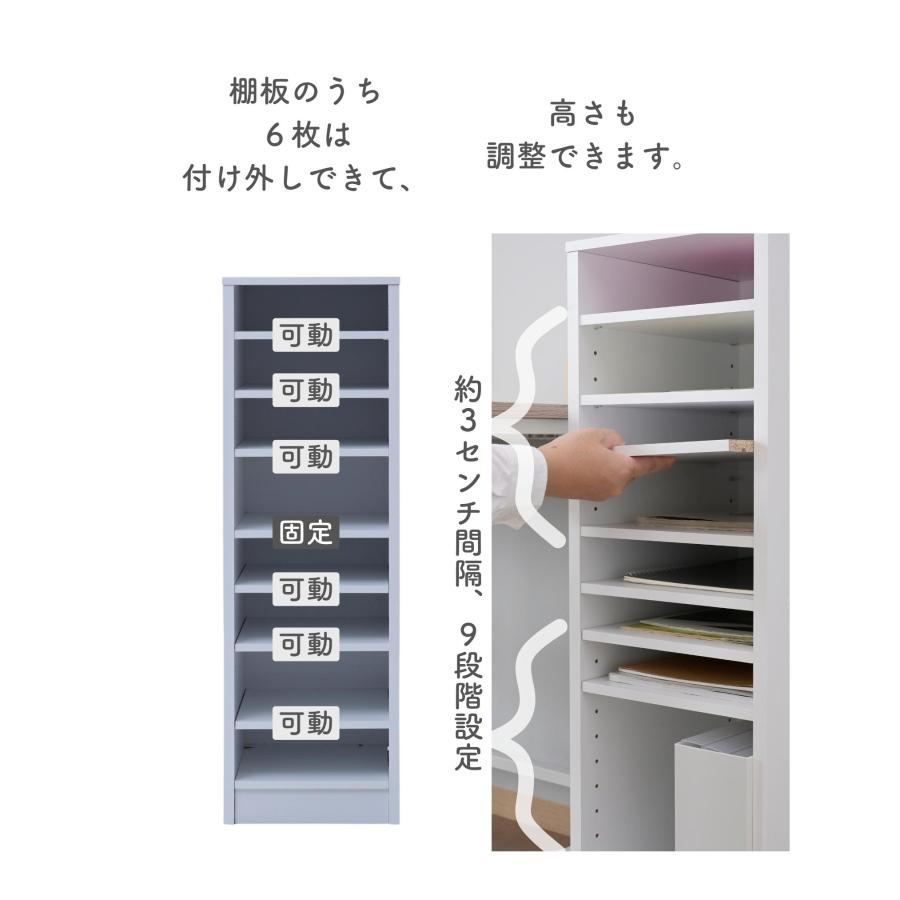 多段ラック 幅29.5 奥行36 高さ91cm 棚 シェルフ 収納ラック 本棚