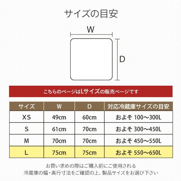冷蔵庫床プロテクトマット Lサイズ 幅75 奥行75 MK004L 冷蔵庫床保護