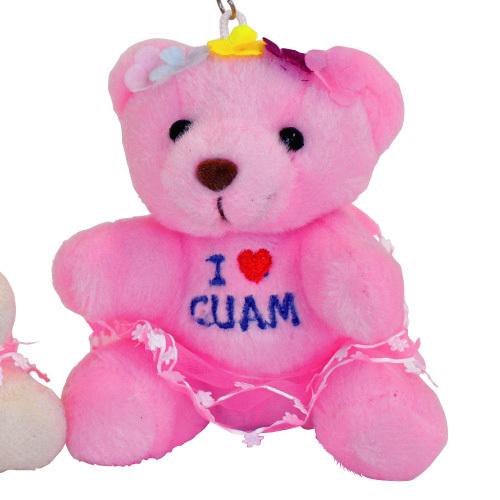グアム お土産 ベアキーホルダー2個セット｜ぬいぐるみ・人形 南の島々