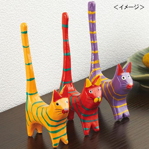 バリ島 インドネシア お土産 バリ ネコ置物3個セット｜ぬいぐるみ