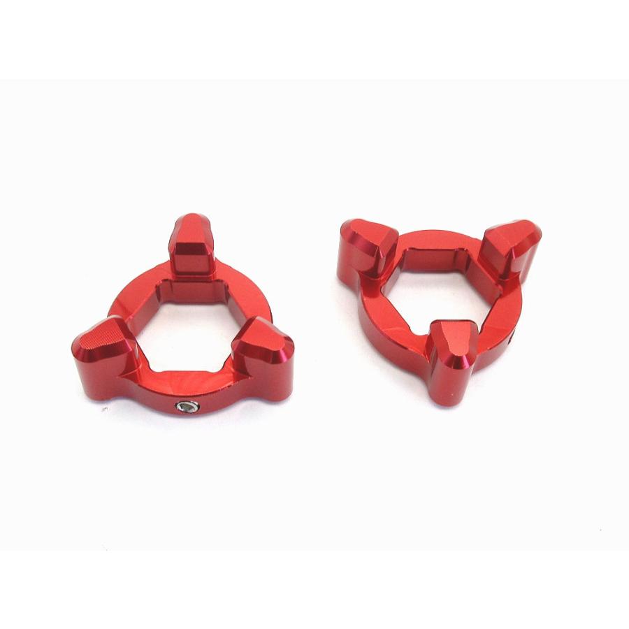 19mm イニシャルアジャスター プリロードアジャスター 3pin 赤 2個SET