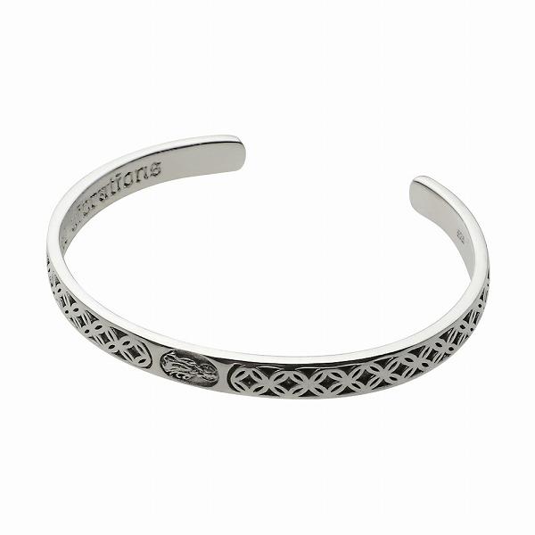 シルバーブレスレット メンズ バングル 観音菩薩 和柄 和風 仏教