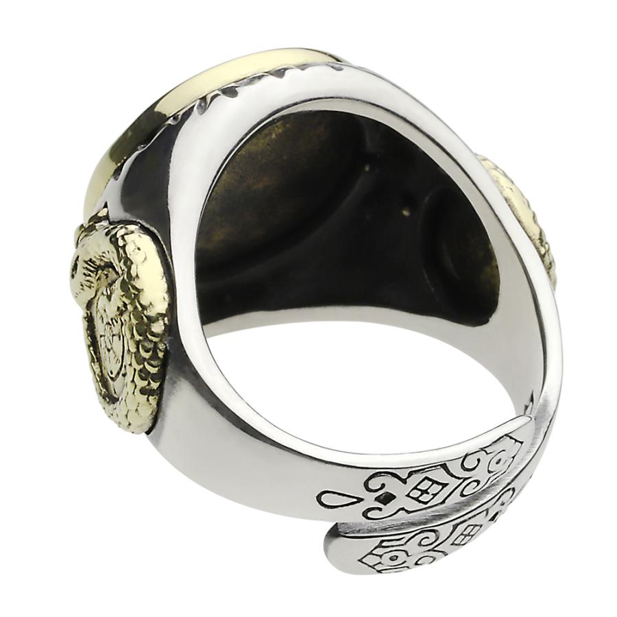 シルバーリング 指輪 メンズ 太陽 サン トカゲ タロットカード 太め ご