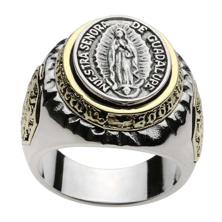 シルバーリング 指輪 メンズ メキシカン 聖母マリア 太め ごつめ