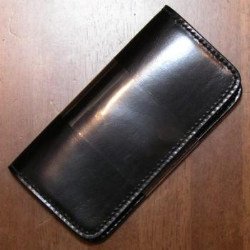 CBM185-ブラック-CBM185マチ付きロングウォレット-黒羽（CROW：クロウ