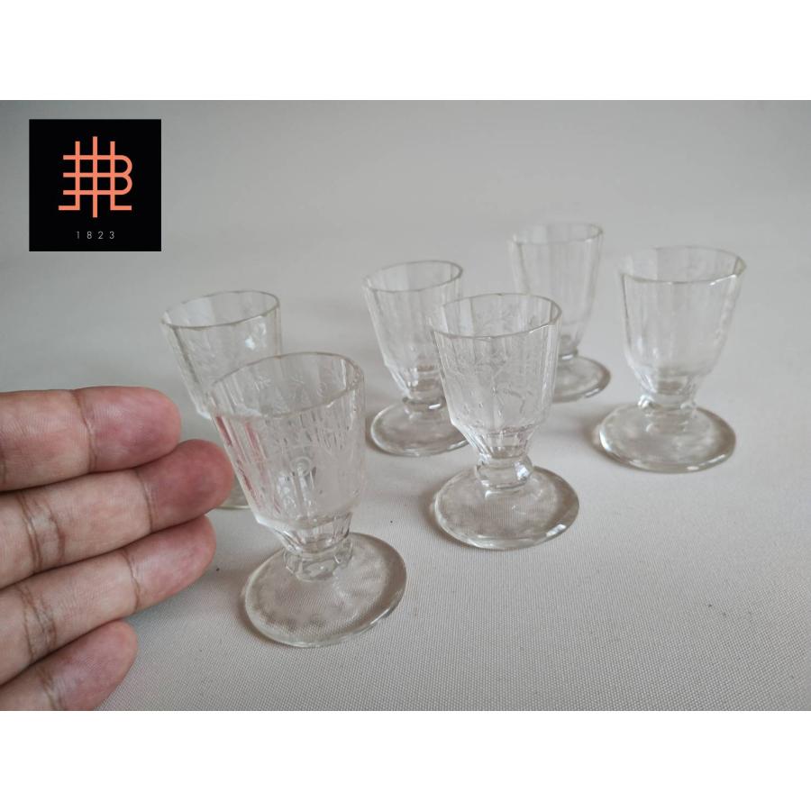 貴重1823-1900年ロブマイヤーLobmeyrリキュールグラス6客 ワイングラス