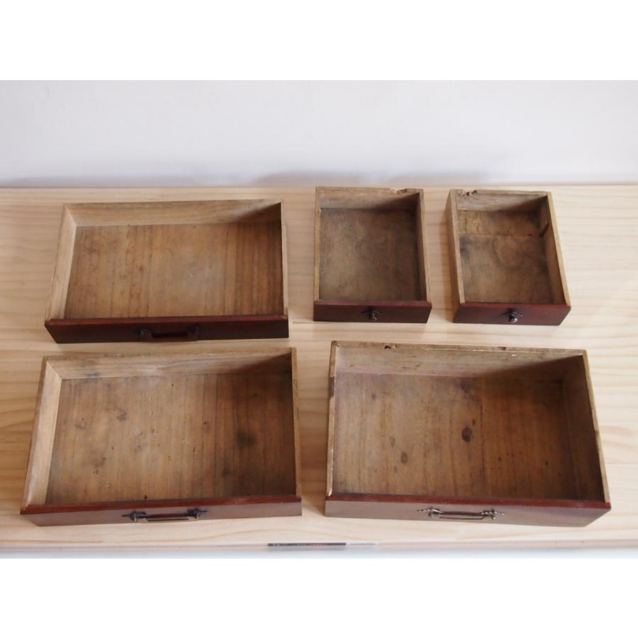 明治時代 木地呂塗 小引き出し27cm 漆塗 箪笥 収納 古道具