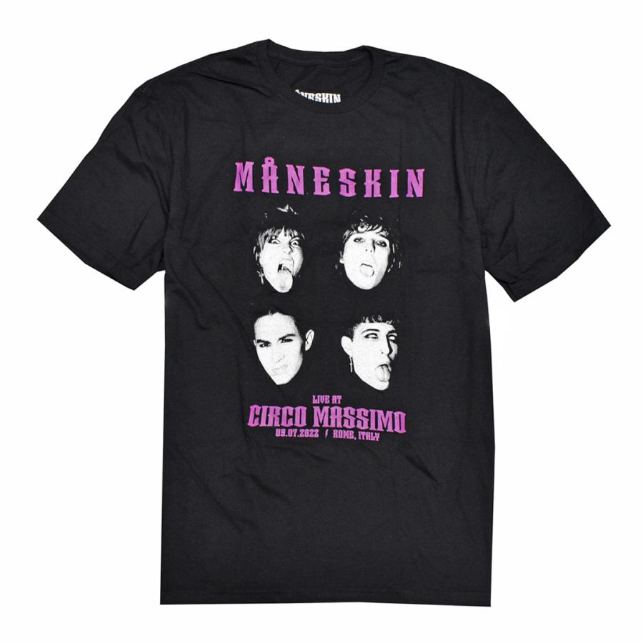 MUSIC TEE MANESKIN マネスキン Tシャツ ブラック LIVE AT CIRCO