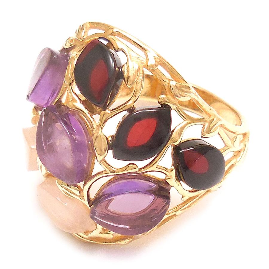 entiere（アンティエーレ） リング 15号 琥珀 アンバー アメジスト