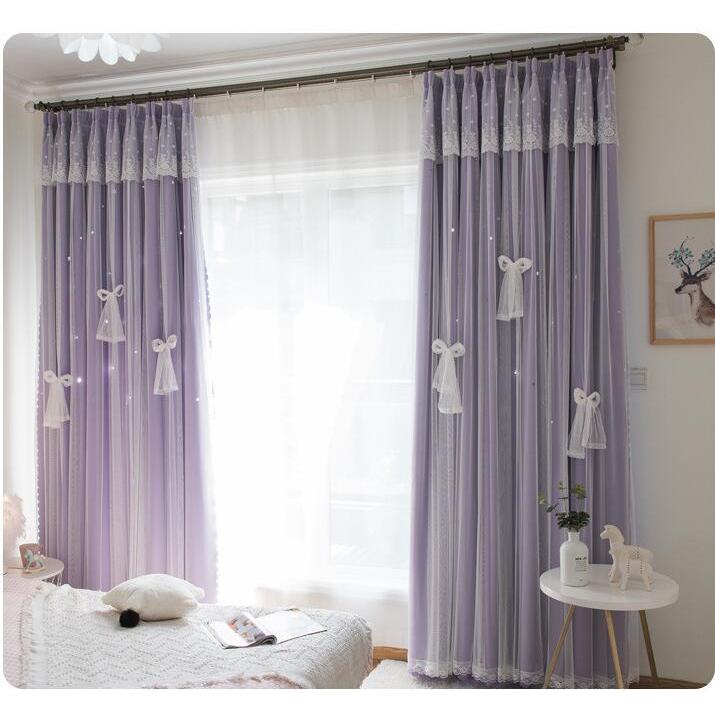 カーテン 遮光 オーダーカーテン 一体型カーテン 透かし彫り 二重