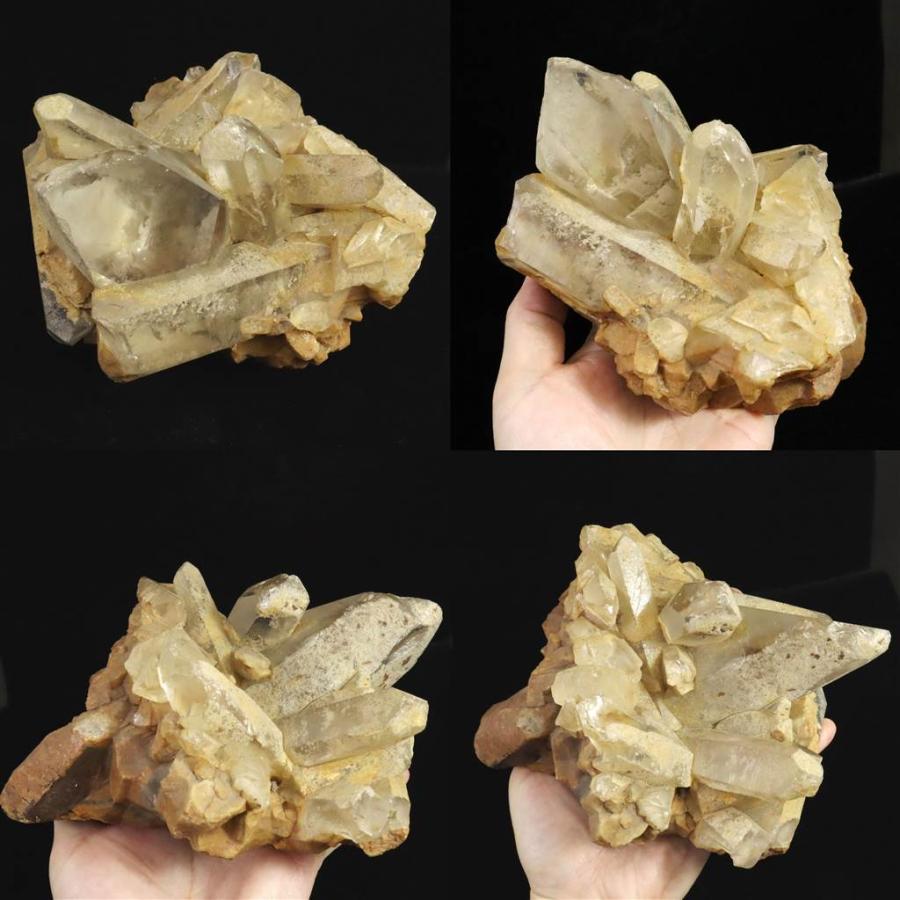 山梨県黒平水晶峠産 水晶クラスター 1756g 【榎本通商11106】 : 榎本