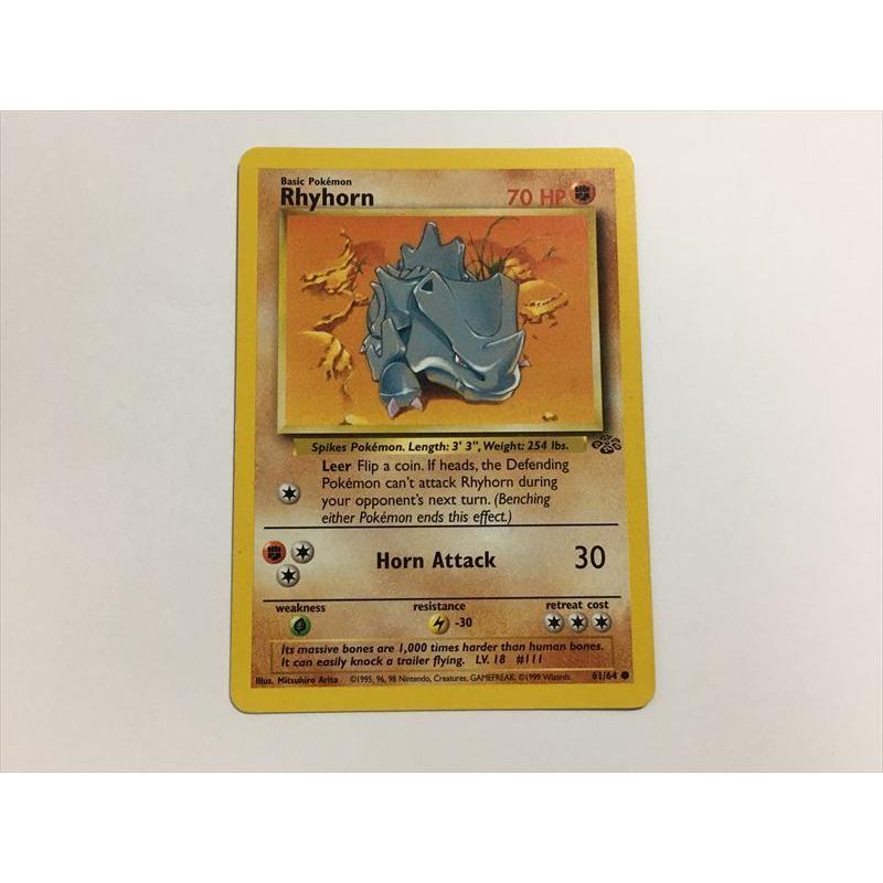 U91【ポケモン カード】 英語版 海外 Rhyhorn サイホーン 61/64 旧裏面