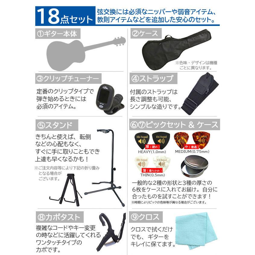 アコースティックギター アコギ 初心者 入門 スペシャル18点セット
