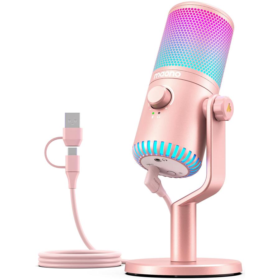 MAONO USB コンデンサーマイク ゲーミングマイク PC マイク 専用
