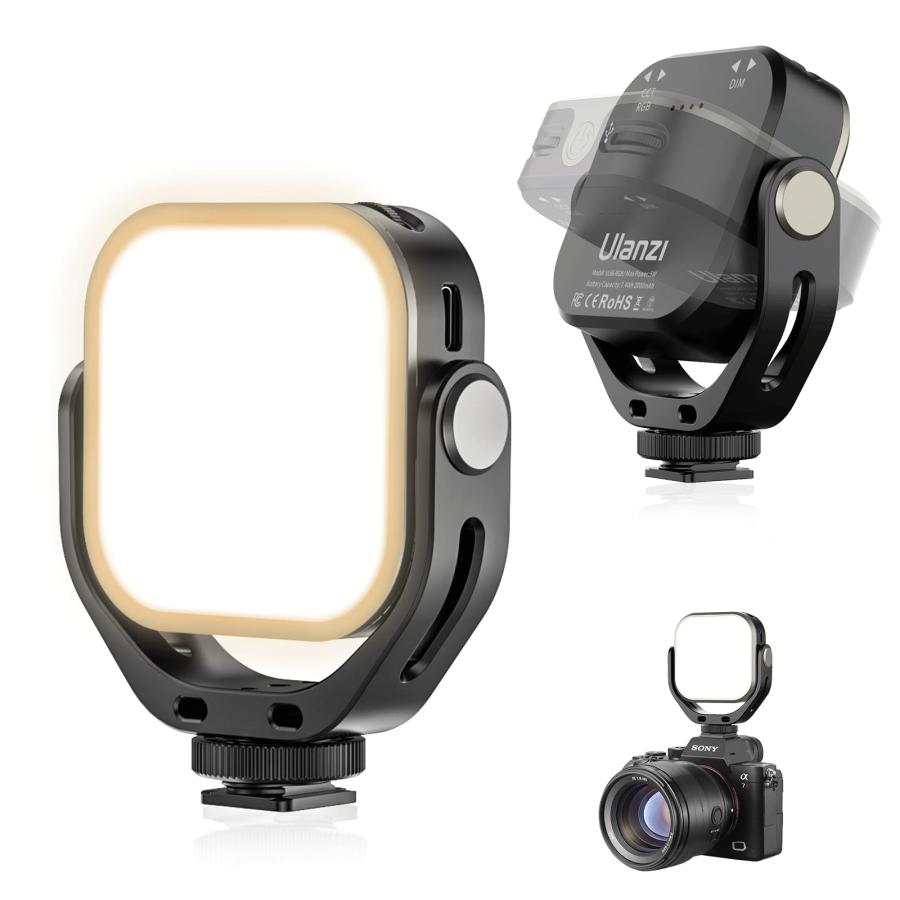 Ulanzi LEDビデオライト 2024版撮影用ライト 360°回転式 2500?−6500