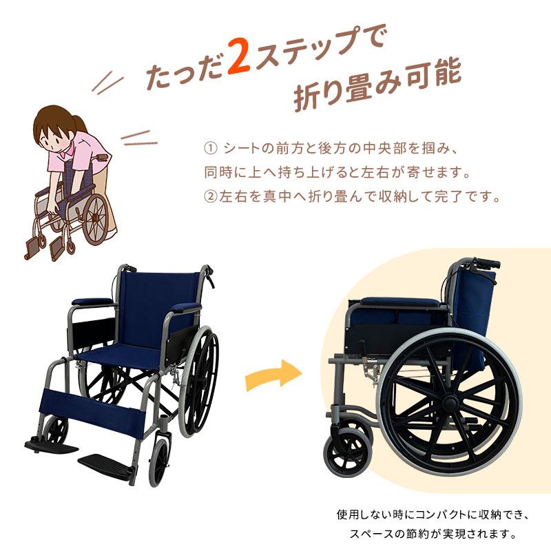 RAKU 車椅子 自走式 介助型 折りたたみ式 持ち運び易い 軽量 アルミ製