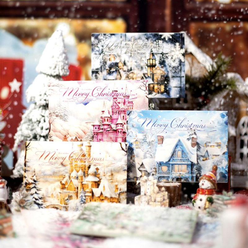 コラージュ 素材 シール クリスマス ツリー 雪だるま プレゼント ベル