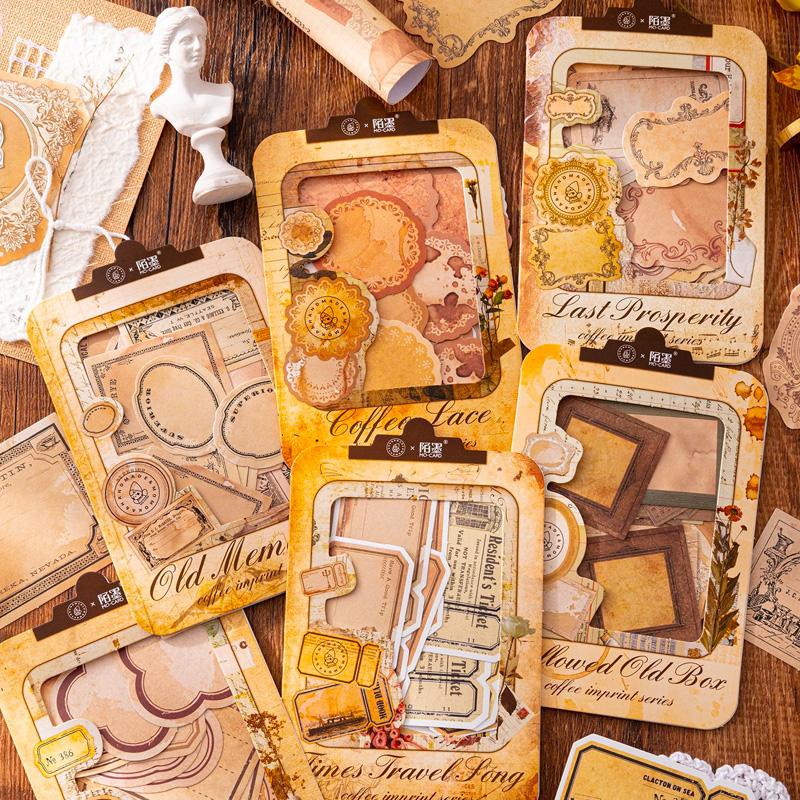 コラージュ 素材 シール タグ ラベル フレーム コーヒー 珈琲 ジャンク