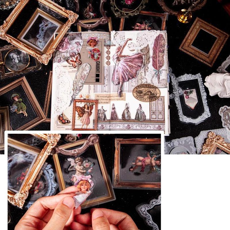 コラージュ 素材 シール 額縁 フレーム ジャンクジャーナル