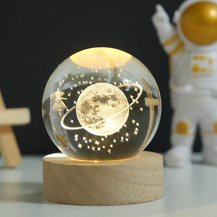 2個セット】クリスタルボール 3D 宇宙 ナイトライト 間接照明 デスク